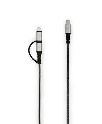 2-in-1 USB-C Cable with USB-C and Lightning Connector